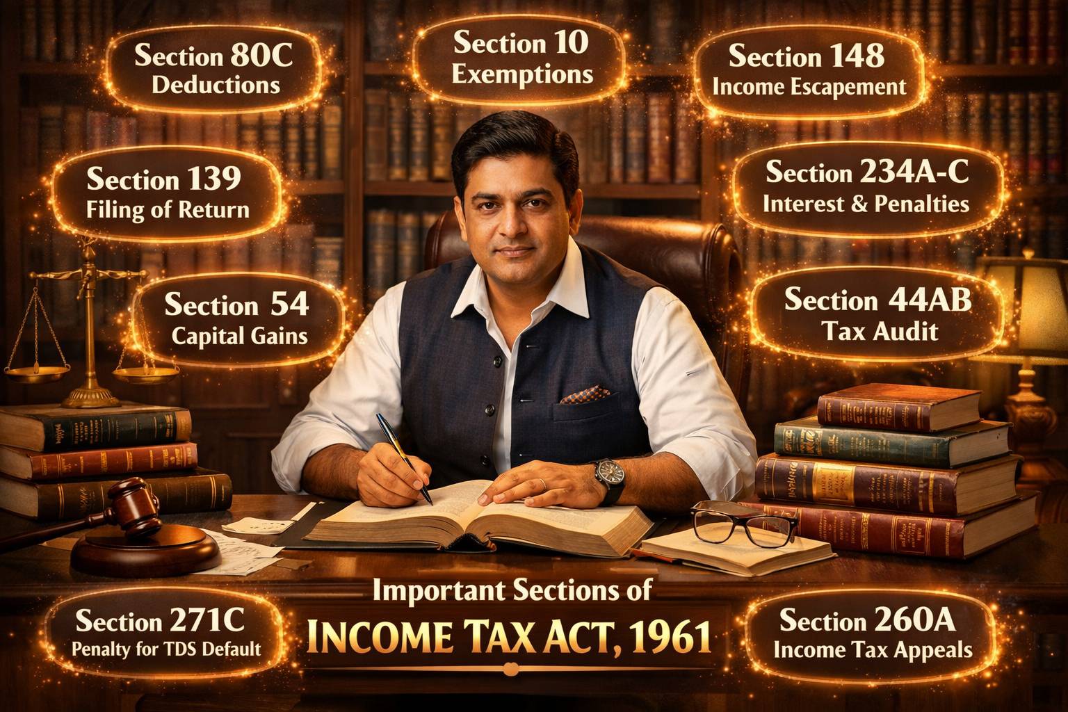 Important sections of Income Tax Act 1961